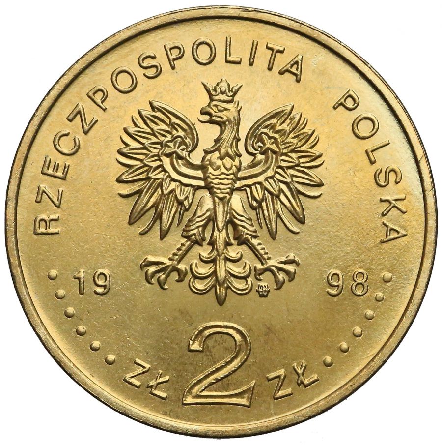2 złote 1998 - 100-lecie odkrycia Polonu i Radu