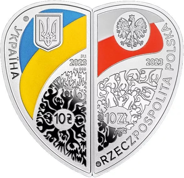 10 złotych 10 hrywien 2023 - Przyjaźń i braterstwo to największe bogactwo
