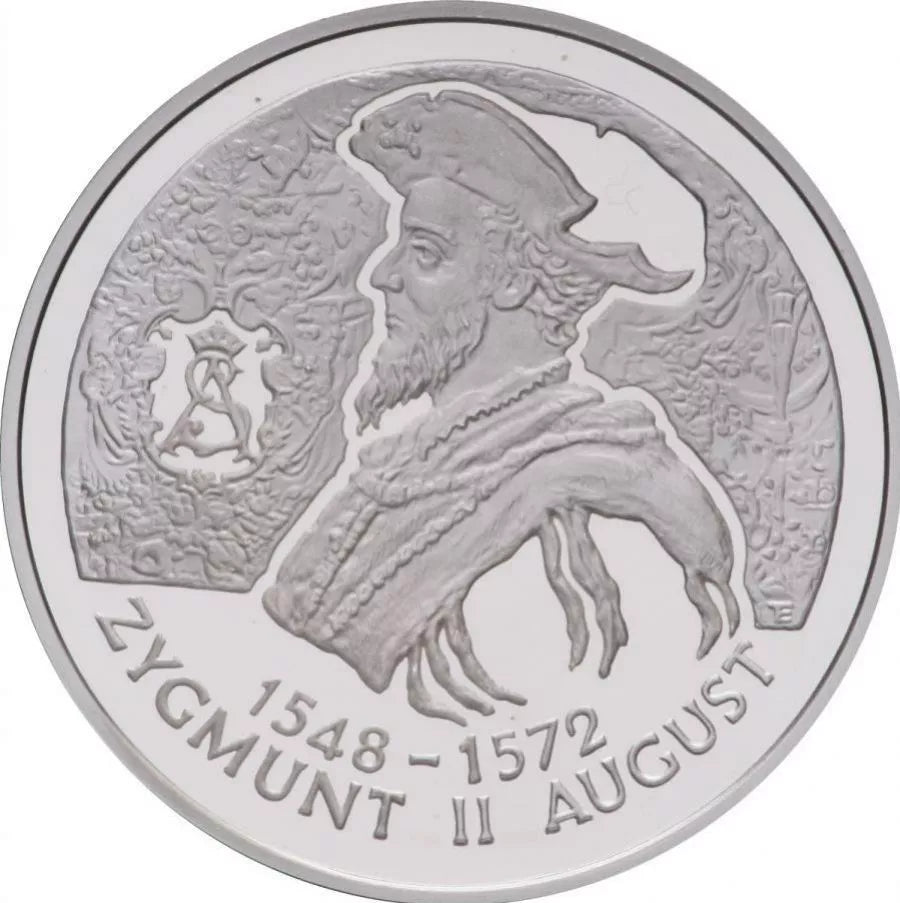 10 złotych 1996 - Zygmunt August (popiersie)