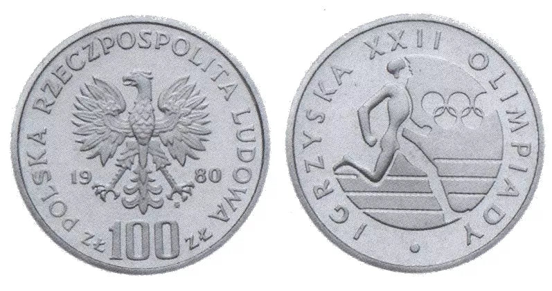 100 złotych - Igrzyska Olimpijskie - Moskwa 1980